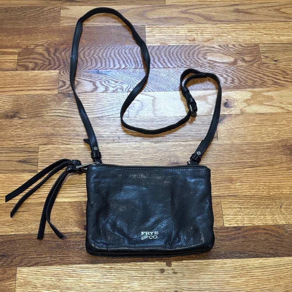 Frye Black Leather Crossbody Bag